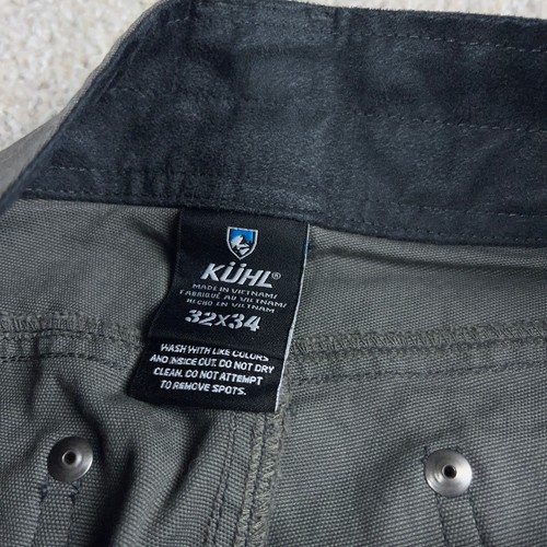Kuhl Pants Mens 32 Gray kanvus Jean Durable Workwear Climibing Hiking 32x34 - Picture 3 of 14