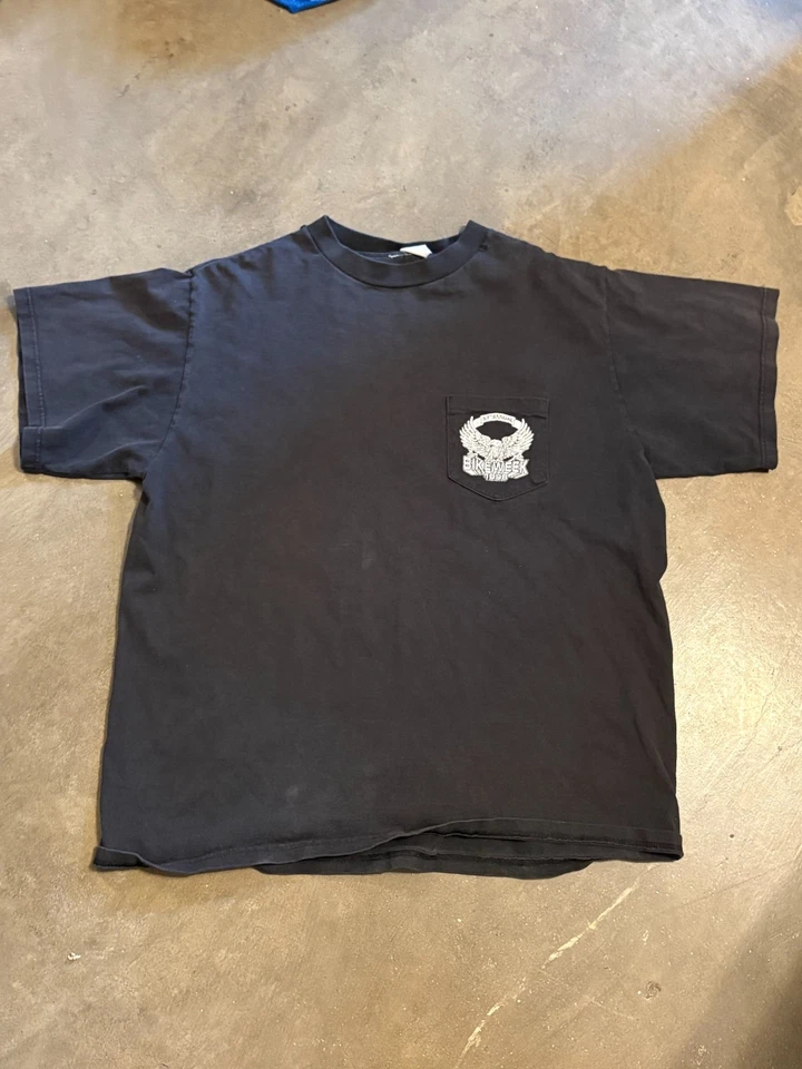 Винтажная футболка 1998 Daytona Bike Week Lone Wolf байкерская графика - размер большой  - Изображение 2 из 2