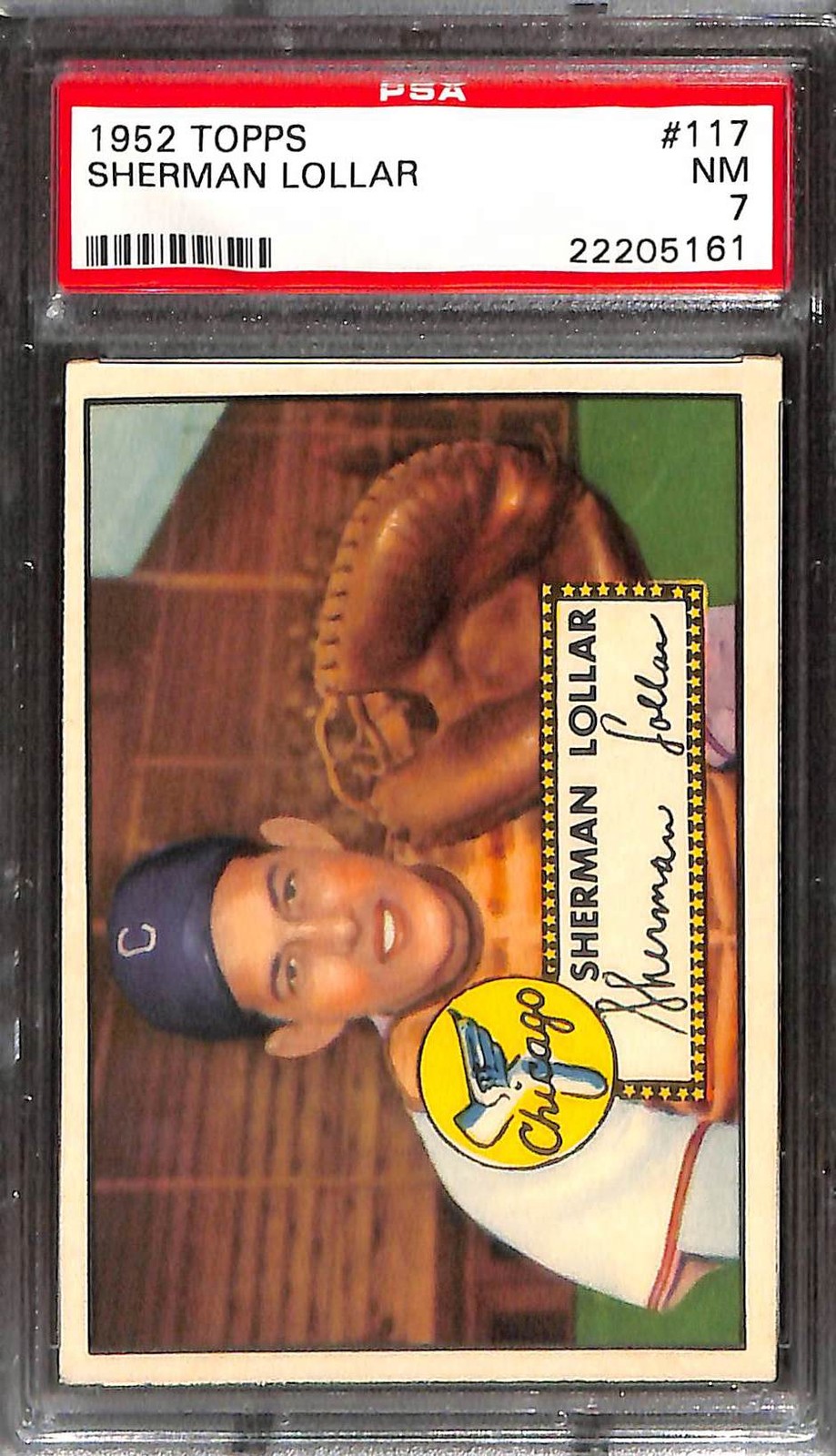 1952 TOPPS #117 SHERMAN LOLLAR PSA 7 NM 22205161