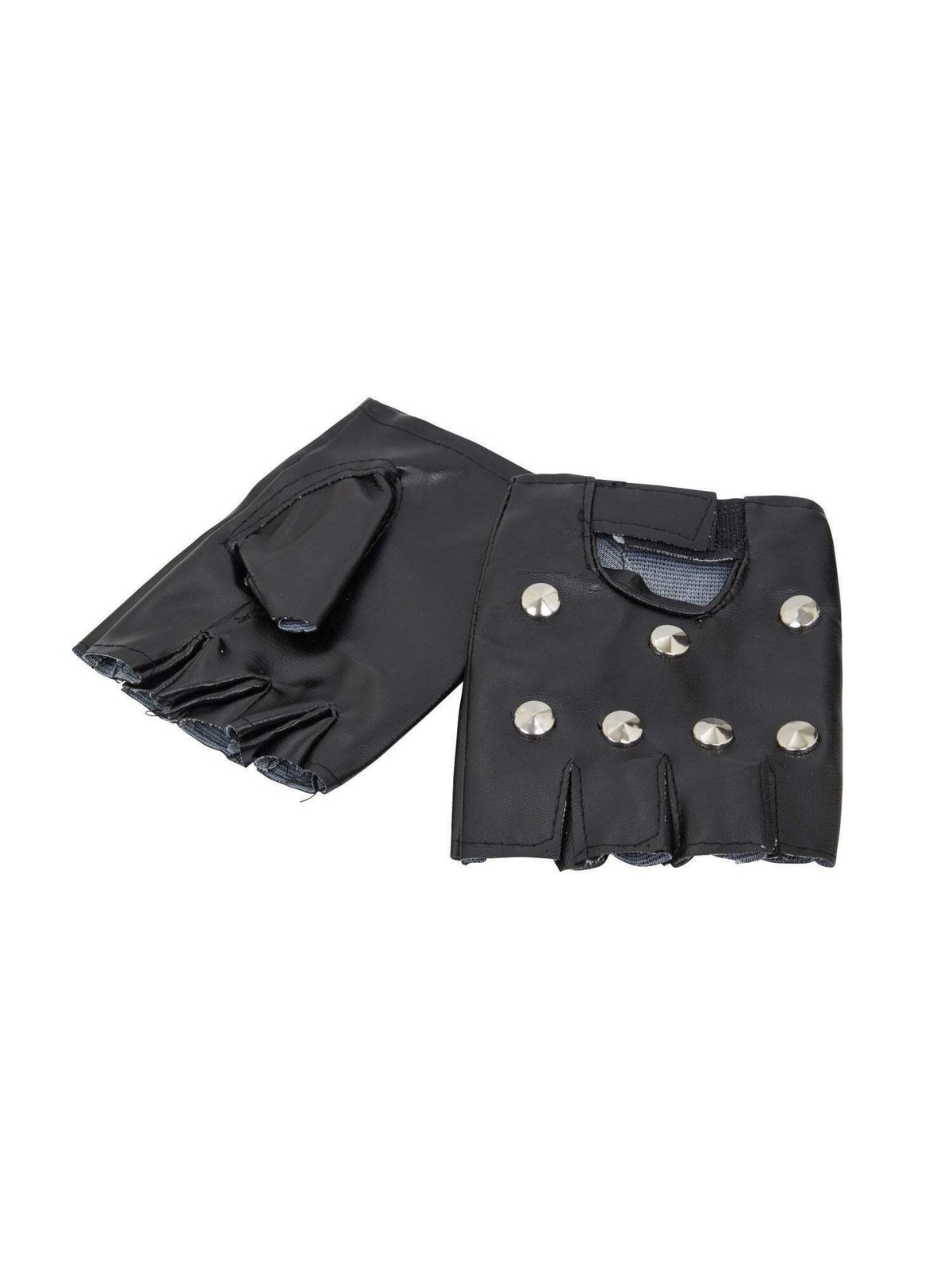 Studded Punk Gloves Costume Accessory