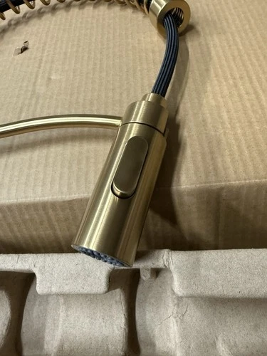 Signature Hardware SHXCEL107BG  Eiler Kitchen Faucet, Brushed Gold Pull Down - Picture 5 of 11