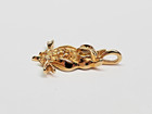 A HOOT 14k Detailed OWL CHARM w/ Lab-Created Yellow Sapphire Eyes & *NO CHAIN* — photo 8
