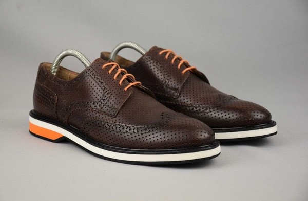 Men Tommy Hilfiger Heels Brown Leather 41