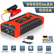 99800mAh AUTO KFZ STARTHILFE JUMP STARTER 12V LADEGERÄT BOOSTER PKW POWER BANK