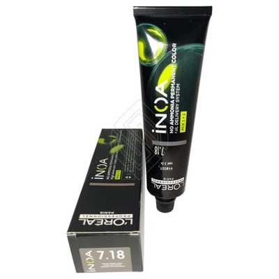 Loreal Inoa #7.18 No Ammonia Permanent Hair Color Original-7.18/7BM