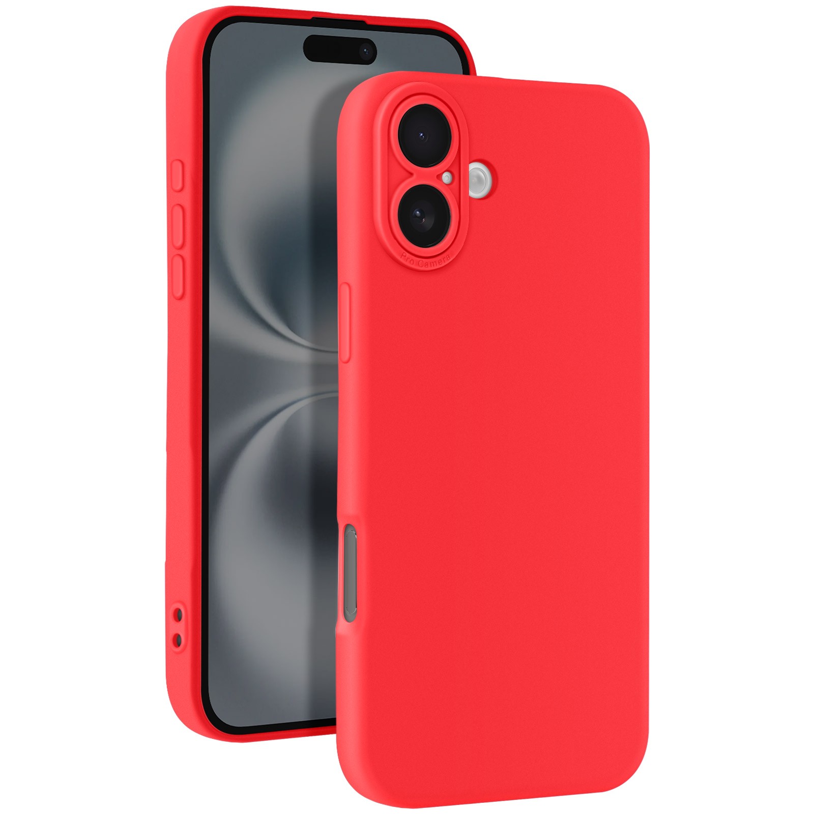 Coque iPhone 16 silicone lisse rouge idéale pour votre quotidien actif