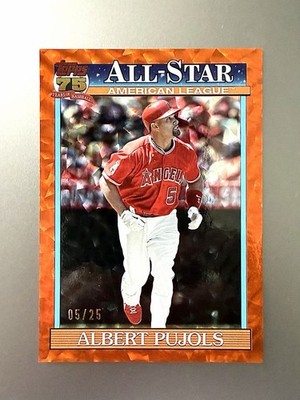 2026 Topps 1991 All Star Albert Pujols 91AS-26 Orange Crackle Jersey Match 05/25