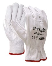 GUANTI IN PELLE FIORE TG9/L BIANCHI CE EN388-3134