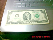 CENTENNIAL TWO DOLLAR BILL 1976 GREEN SEAL U.S. MINT
