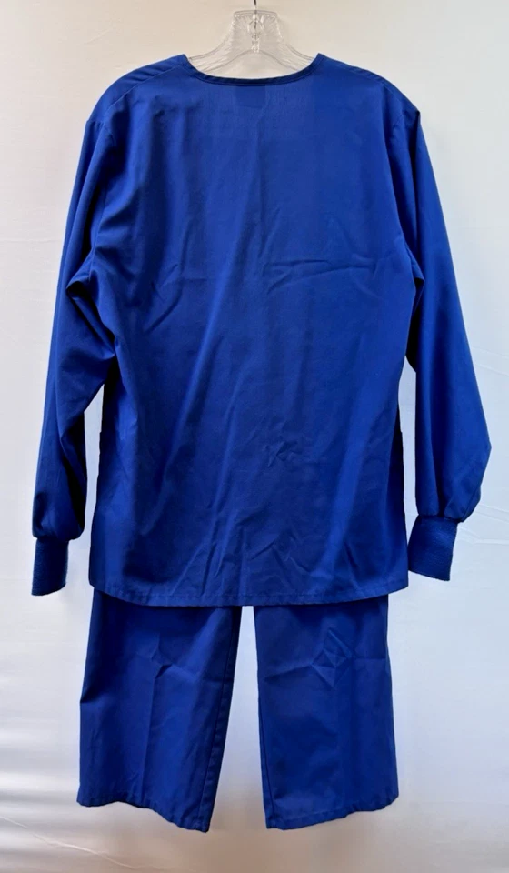 CONJUNTO DE CALÇAS E JAQUETA ESFOLIANTE AZUL CISNE BRANCO - CALÇA MÉDIA PEQUENA / JAQUETA XS - Imagem 2 de 4