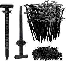100PCS Nylon Universal Cable Tie Buckles, UV Resistant Automotive Zipper Clips,