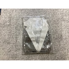 Mens Silver Sequin White Two Tone Blazer Jacket Party Stage Wear Large NEW