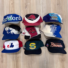 Vintage 90s sports specialties logo athletic splash Snapback Hat Lot 