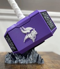 "13"" Minnesota Vikings Thor Hammer decoración NFL fútbol americano regalo hombre cueva"