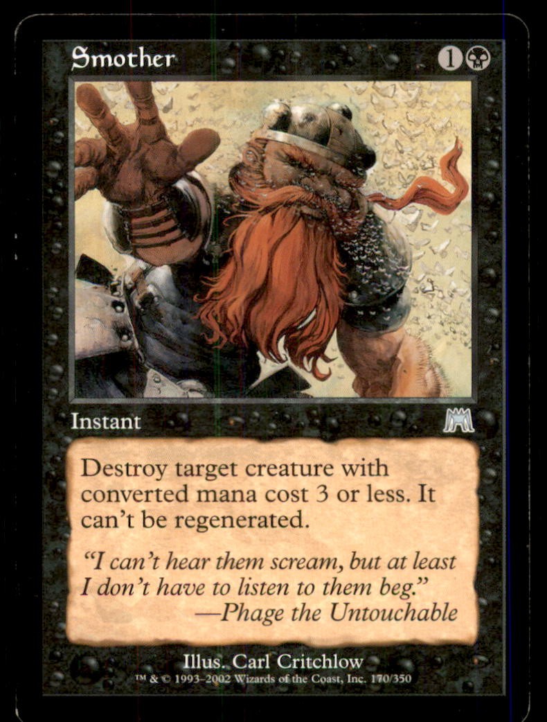 Smother LP Light Play Onslaught MTG [12065]