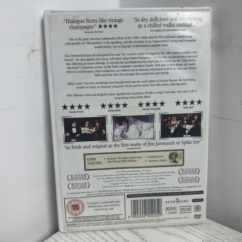 Metropolitan DVD 1989 Whit Stillman Dark Comedy RARE OOP UK Region 2 Release - Imagen 2 de 3