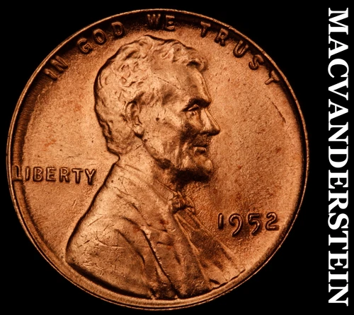 1952 Lincoln Wheat Cent-Choice Gem BU Red Lustrous No Reserve #i4441
