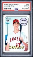 Topps 2018 Heritage Shohei Ohtani #600 RC Rookie PSA 10 Los Angeles Angels