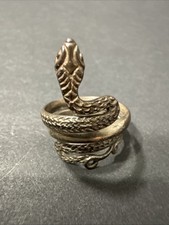 Vintage Sterling Silver.925 Snake Coil Ring - Gorgeous - Pls Read Desc. Vintage Sterling Silver.925 Snake Coil Ring - Gorgeous - Pls Read Desc.