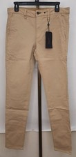 Rag Bone M1724O060BEI Men's Dress Pants Chino Fit 1 Extra Slim Beige Size 32