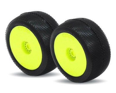 Hot Race Bangkok V2 1/8 Truggy Reifen Soft auf gelber Felge HRE002-0124 