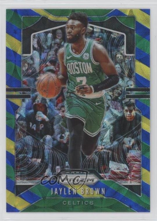 Jaylen Brown Blue, Yellow, and Green Choice Prizm #40
