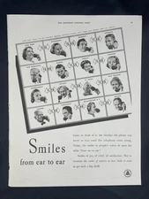 Magazine Ad* - 1940 - AT&T / Bell System - Smiles from Ear to Ear