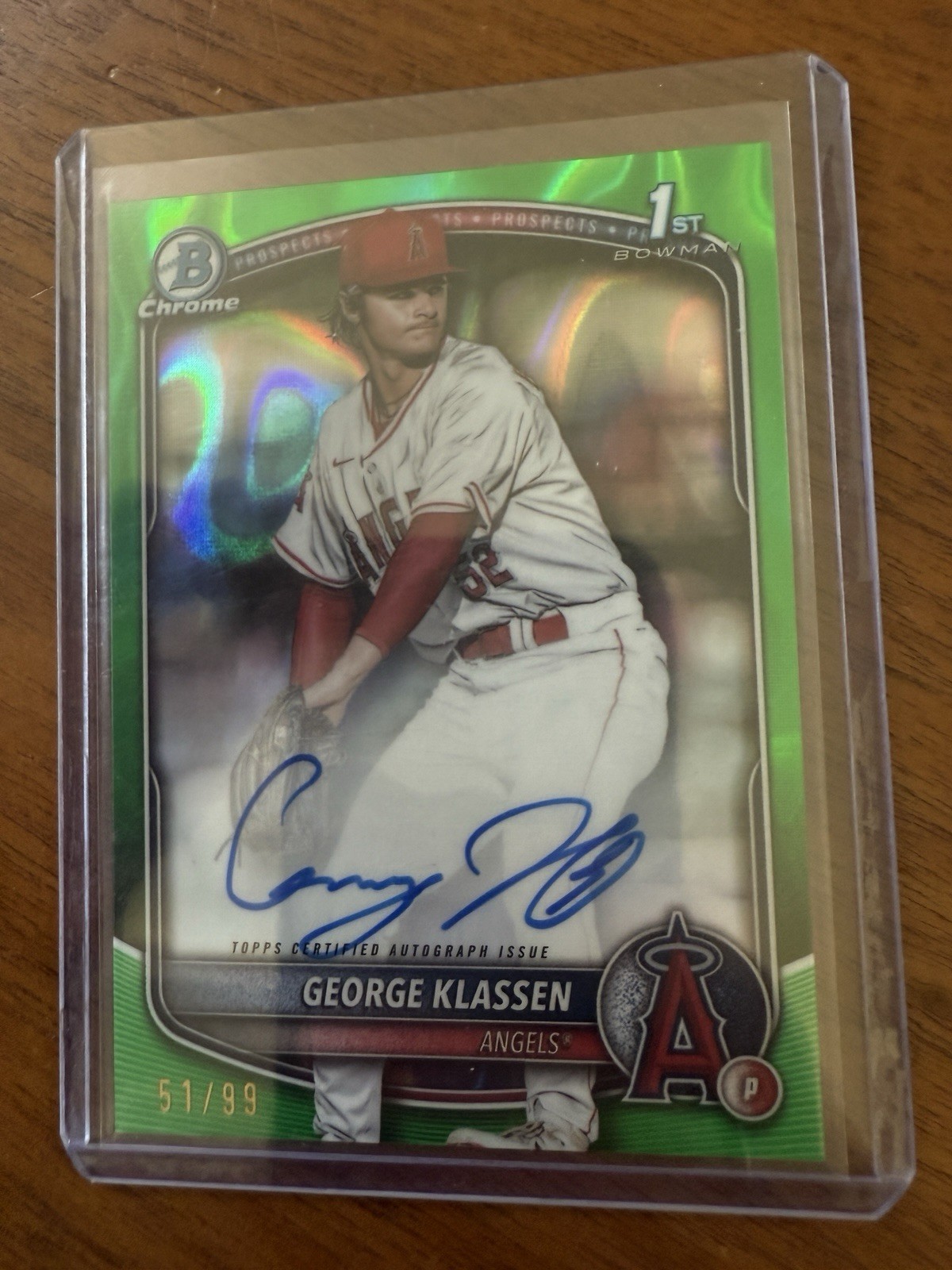 2025 Bowman George Klassen Chrome Auto Green Lava Refractor 1st /99