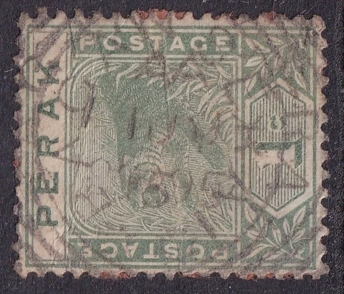 MALAYA PERAK  Squared Circle POSTMARK / CANCEL  "BAGAN  SERAI"   1895