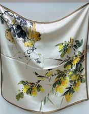 100 Silk Mulberry Scarf grass Print 65X65cm Neckerchief Shawl Bandana Wrap new