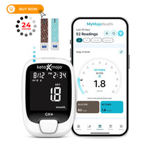 KETO-MOJO GK Bluetooth Glucose  Ketone Testing Kit  1 Count Pack of 1 