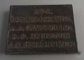 Antique Cast Iron Bridge Plaque Union County Pennsylvania 1902 Commissioners