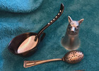 VICTORIAN-ERA MOP/HORN CAVIAR SERVICE, FOX HEAD STIRRUP CUP & TEAWARE 6-PC. LOT — photo 2