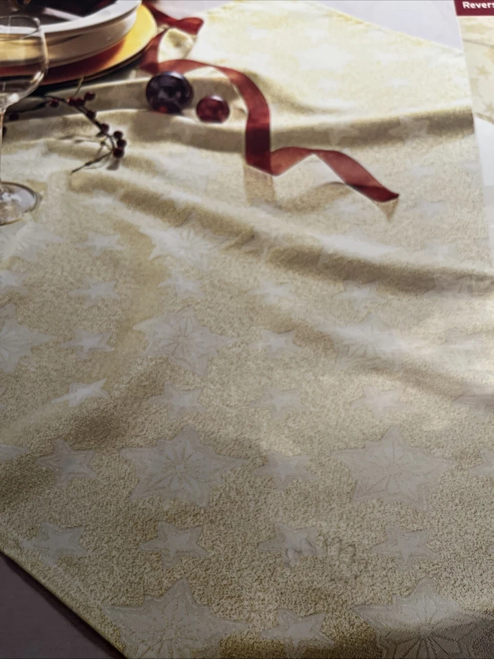 Mitteldecke Jacquard mit weihnachtlichem Motiv, 85 x 85 cm, hellbeige,TCM - Bild 4 von 4
