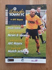 2008/09 - Slough Town - AFC Hayes - Southern League Programme - 4.11.08.