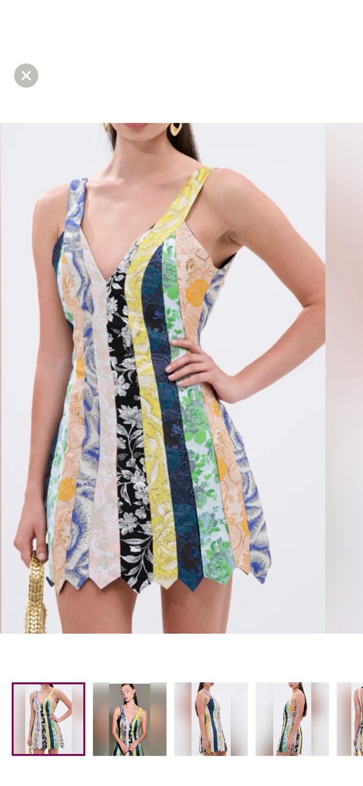 Upcycled two piece Colorful Patchwork brocade Den… - image 7