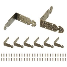 8Pcs l Shaped Vintage Corner Protector, 1.6" x 0.6" Decorative Guards, Bronze