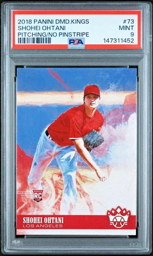 2018 Panini Diamond Kings Shohei Ohtani RC #73 Pitching/No Pinstripe PSA 9