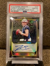 2019 Panini Obsidian Jarrett Stidham RC Electric Yellow Auto/25 PSA 10 GEM MINT