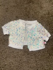 Super cute Build A Bear Workshop sparkly sequence Bear Jacket/top -NWT
