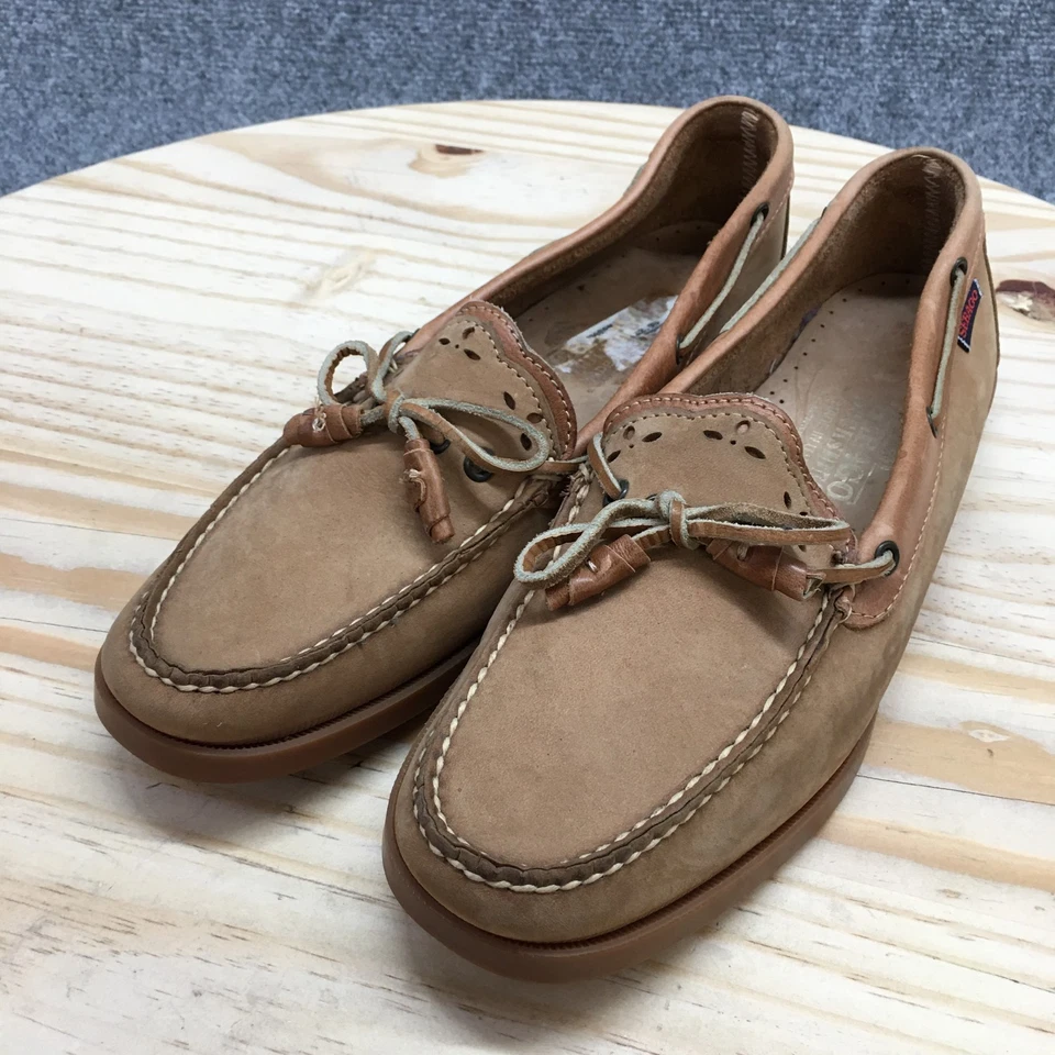 Sebago Shoes Womens 10.5 N Docksides Casual Slip On Boat Flats Brown Leather - Image 3 of 4