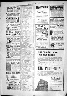 Alter Druck 1905 wissenschaftliche amerikanische Prudential Star Drehmaschinen Remington Munn 20.