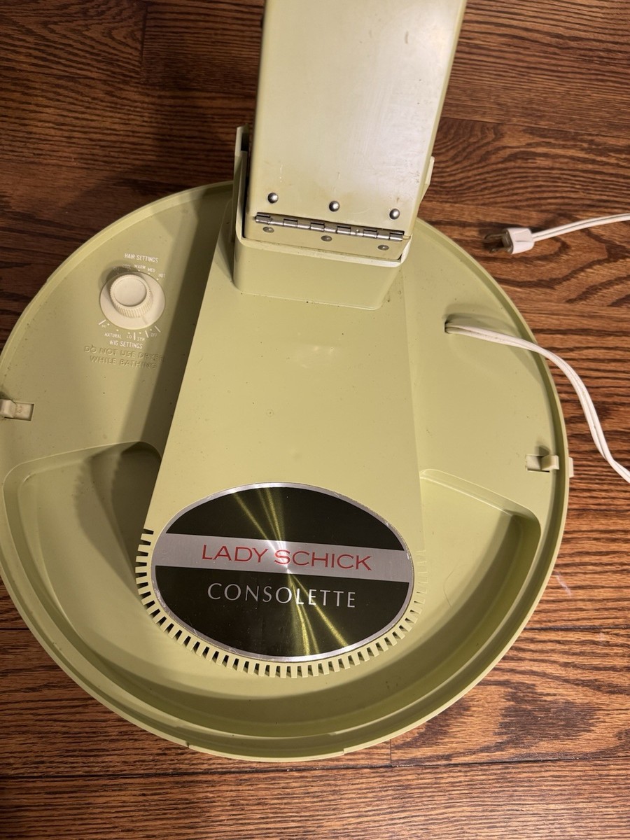Vintage 1970s Lady Schick Consolette model 317 Portable Hair Dryer