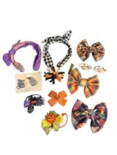Bundle Lot of 13 Girls Hair Accessories Bows Clips Headbands Fall Halloween