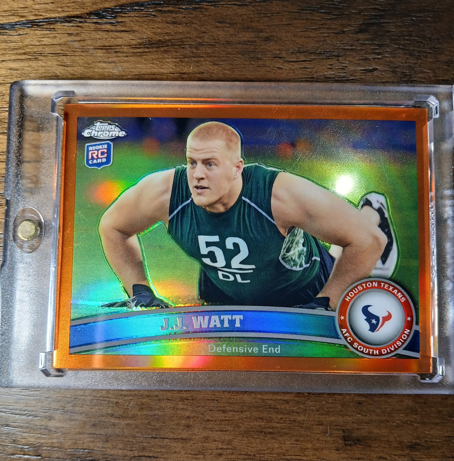2011 Topps Chrome #104 J.J. Watt Orange Refractors