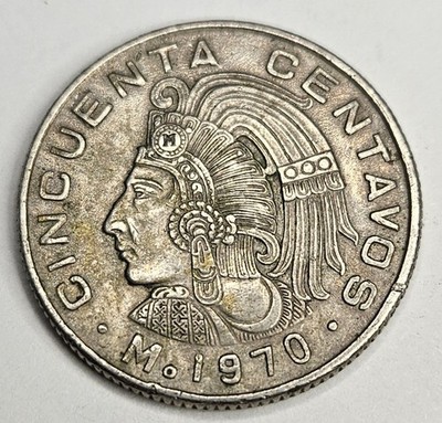 1970 Mexico Cincuenta 50 Centavos - Mexican Copper Nickel World