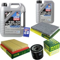 Mann Inspektionspaket 6L Liqui Moly Top Tec 5W-30 FüR Nissan X-Trail 2.5 4X4