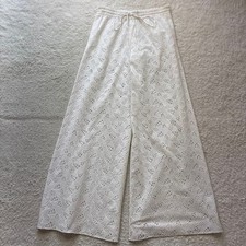 Item VALENTINO Valentino All Lace Easy Wide Pants White Size 2