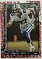 2025 Topps Chrome Football - Jake Ferguson Pigskin Refractor - No. 75 Cowboys