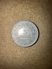 FRANCE FRENCH KM888b.1 1945 UNCIRCULATED-UNC BU LARGE ALUMINUM 5 FRANC OLD COIN